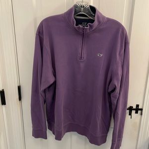 Vineyard Vines 1/4 Zip Sweatshirt Purple Large